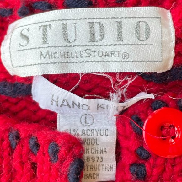 Michelle Stuart Studio Vintage Hand Knit Sweater - Picture 7 of 7